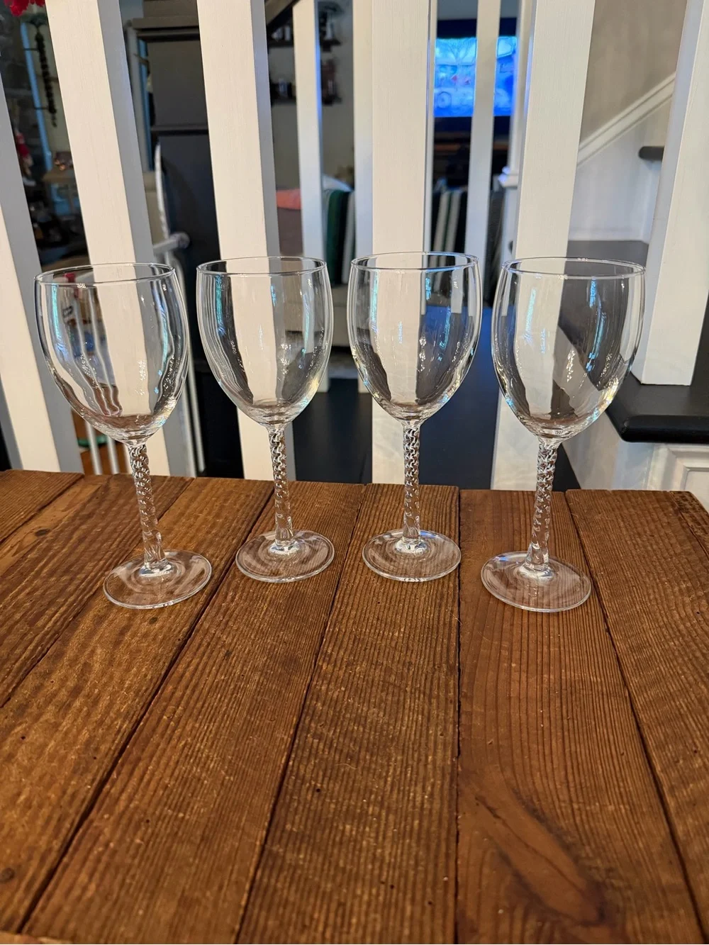 (4) vintage Cristal D'Arques Durand wine glasses